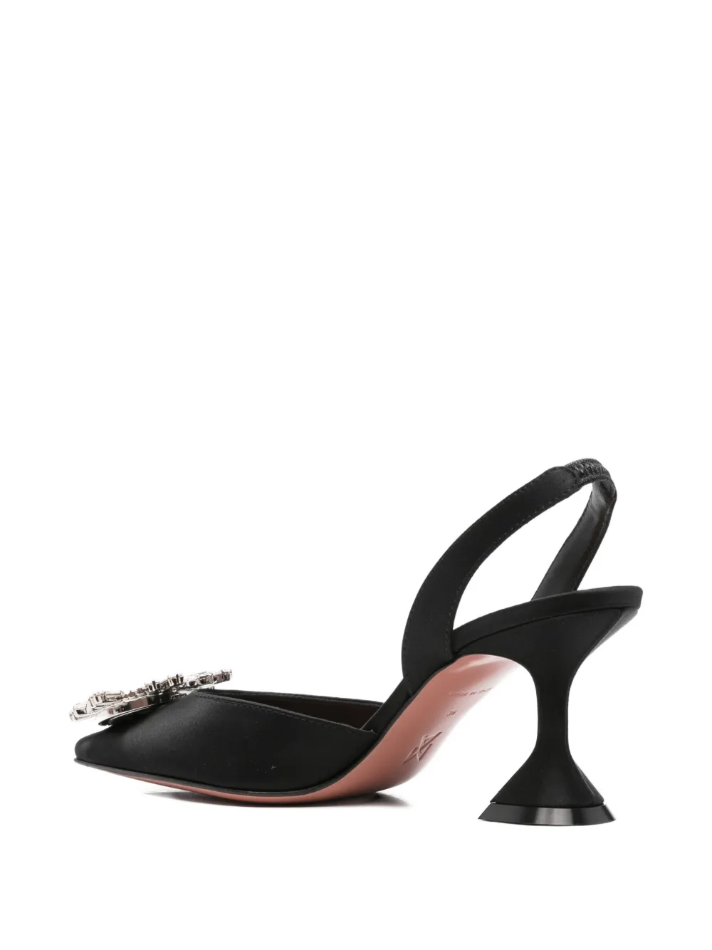 Amina Muaddi 105mm embellished heeled pumps Zwart