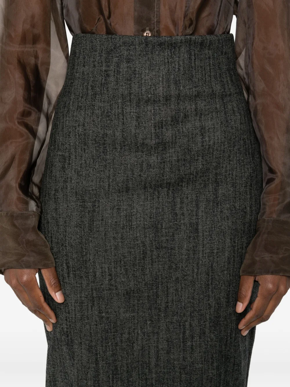 Alberta Ferretti Pencil Skirt In Gray