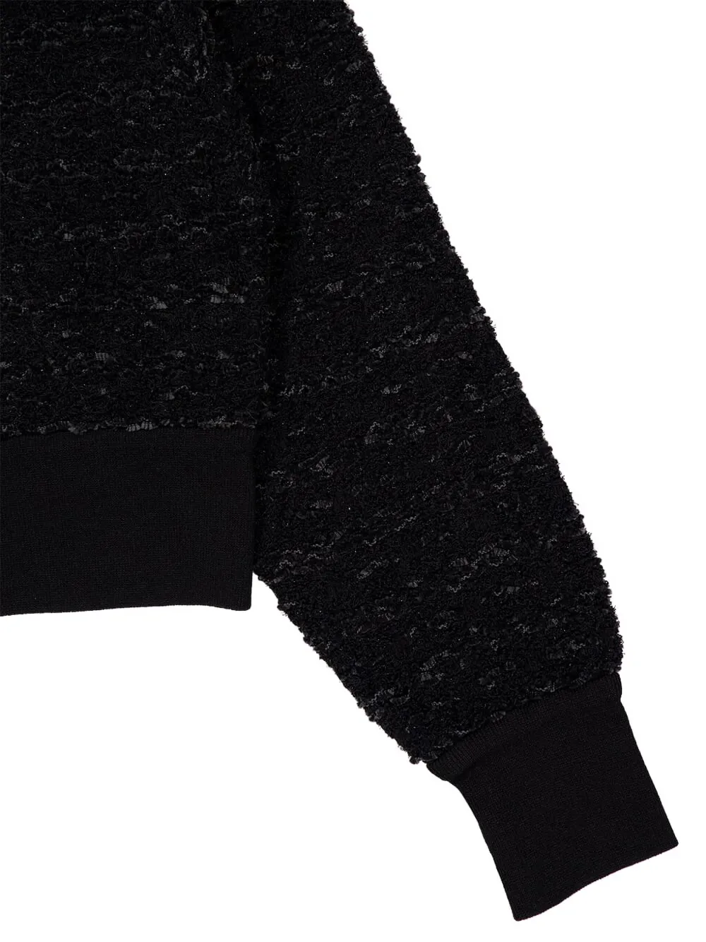 Balenciaga Zip-up Tweed Jacket In Black