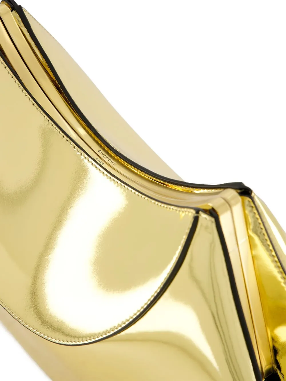 Givenchy Facet Leather Clutch In Yellow