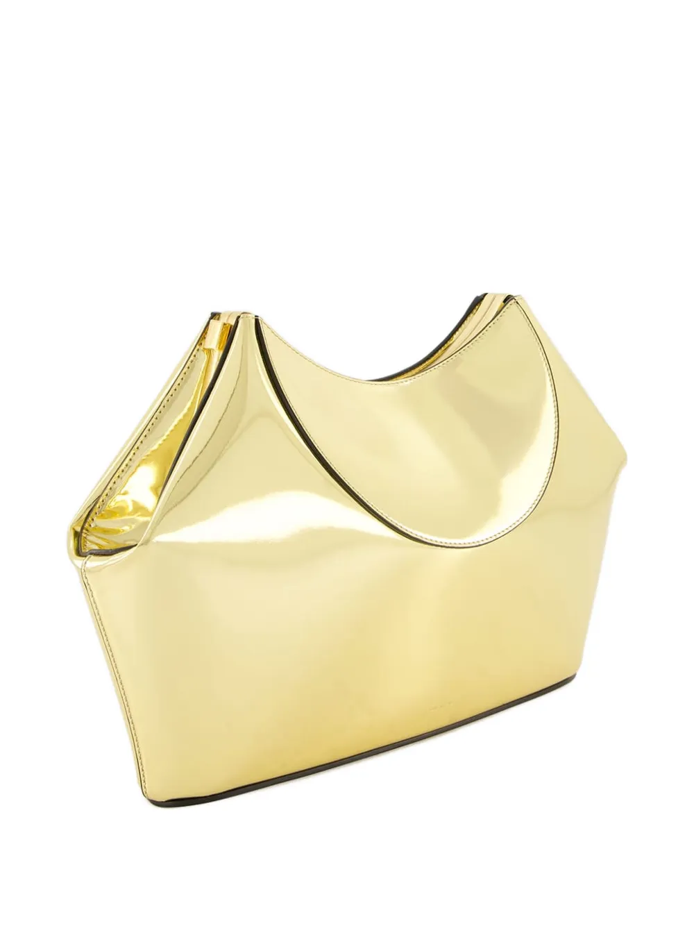 Givenchy Facet Leather Clutch In Yellow