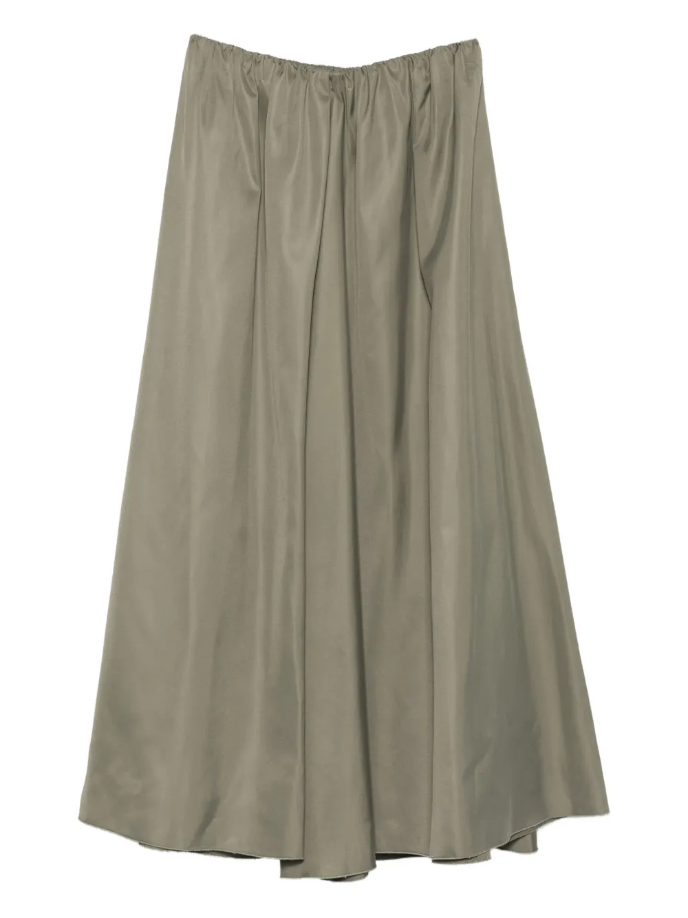 Alysi logo-patch pleated skirt - Groen