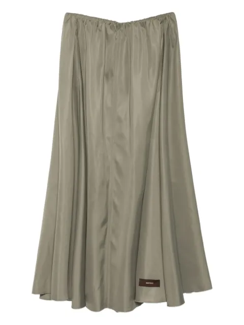 Alysi logo-patch pleated skirt