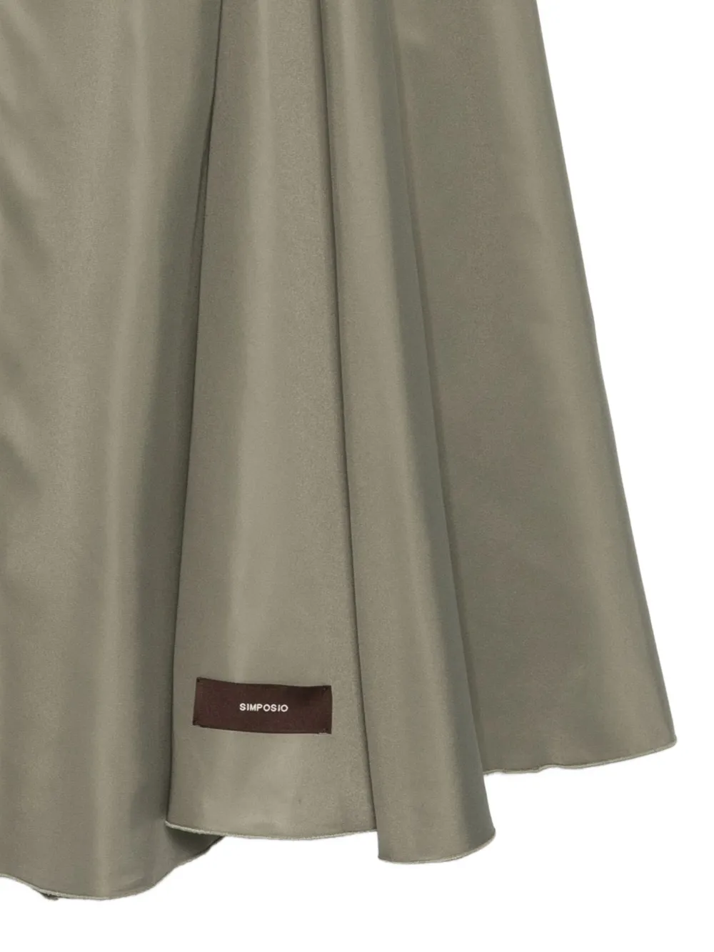 Alysi Logo-patch Pleated Skirt In Gray