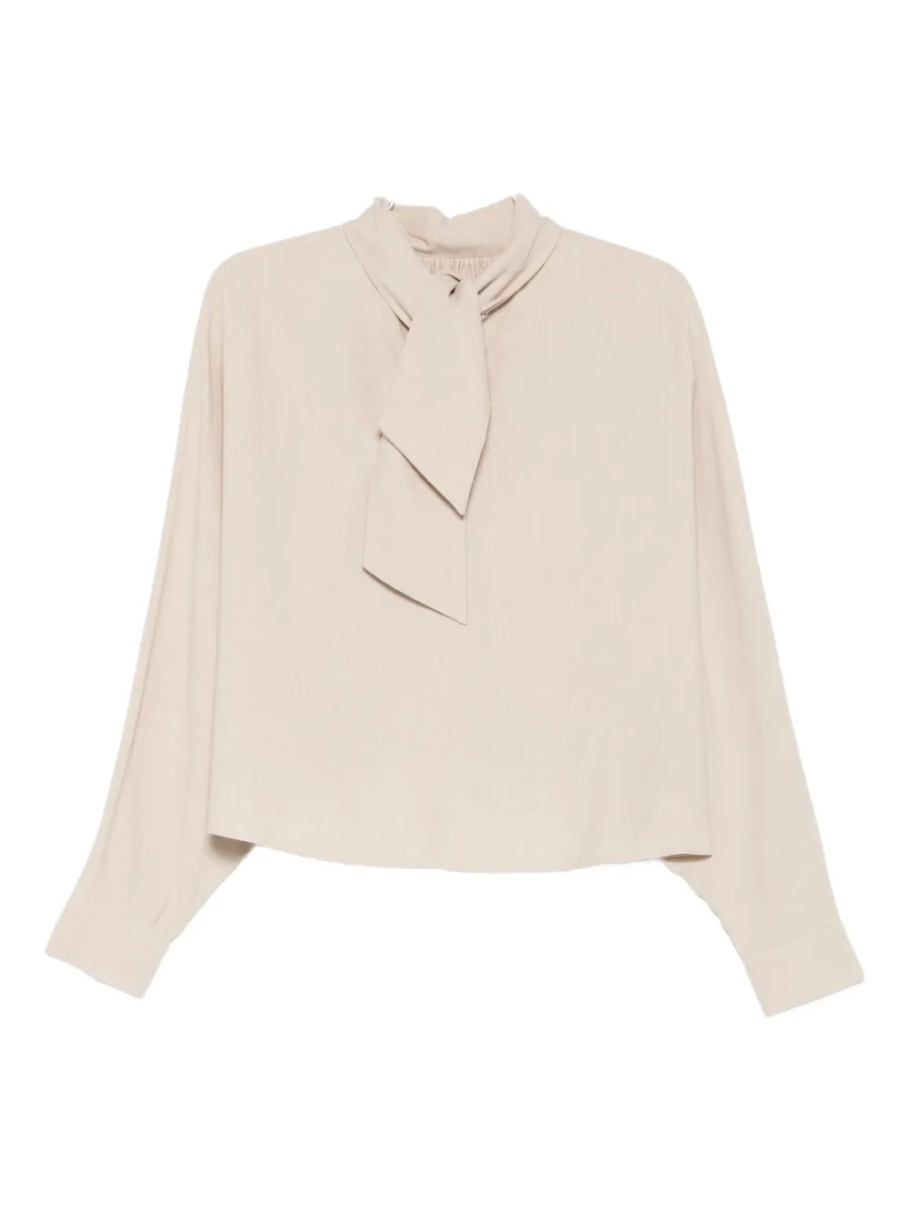 Alysi Long Sleeve Blouse In Neutral
