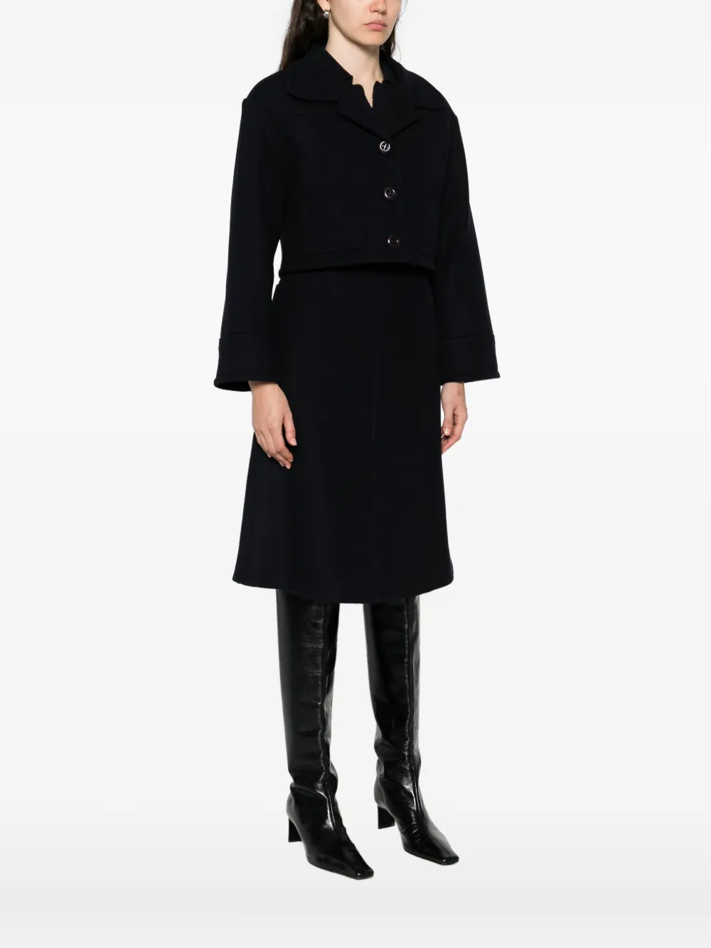 Susanne Bommer Patch-pocket Cropped Jacket In Black