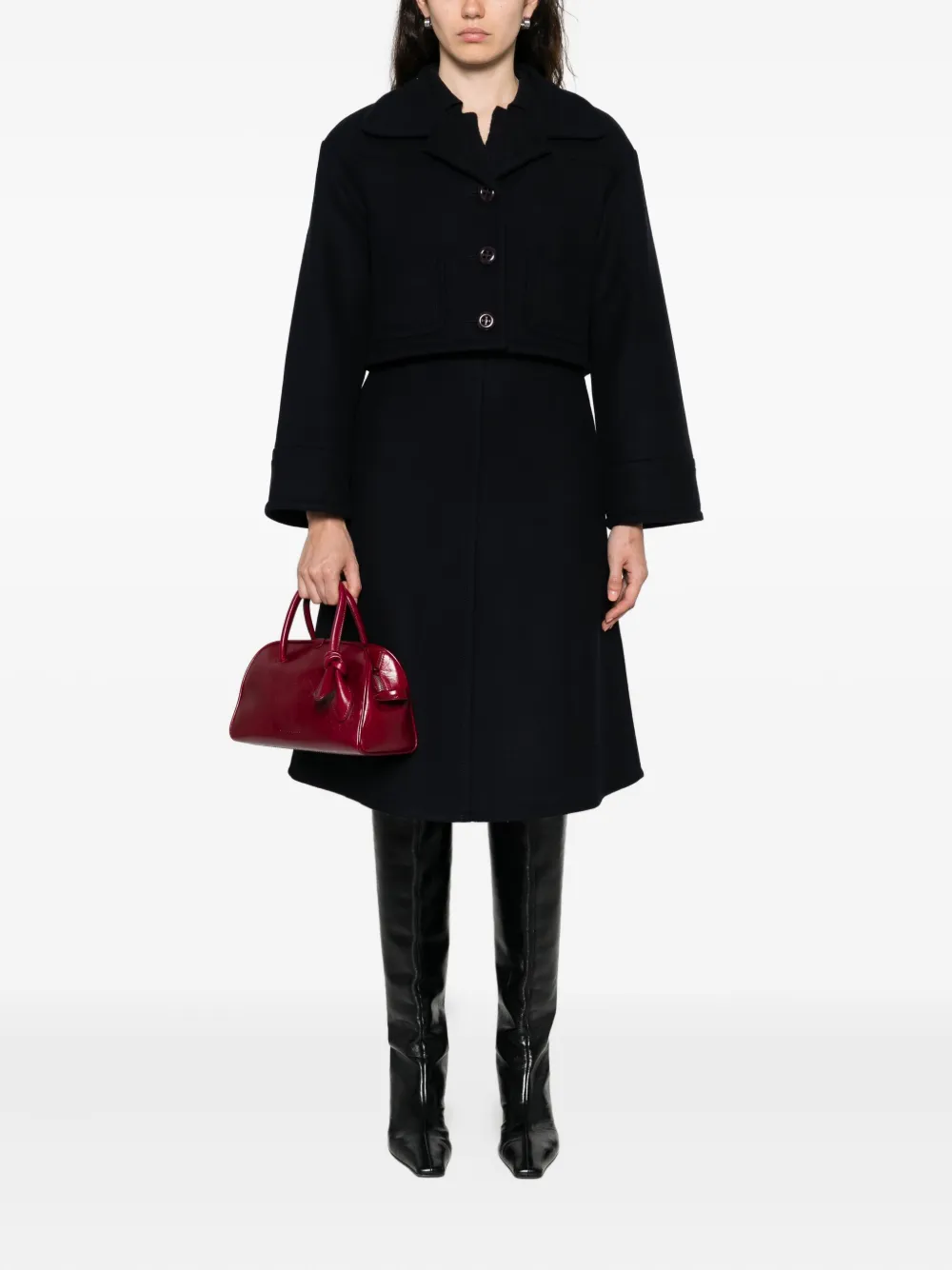Susanne Bommer Patch-pocket Cropped Jacket In Black