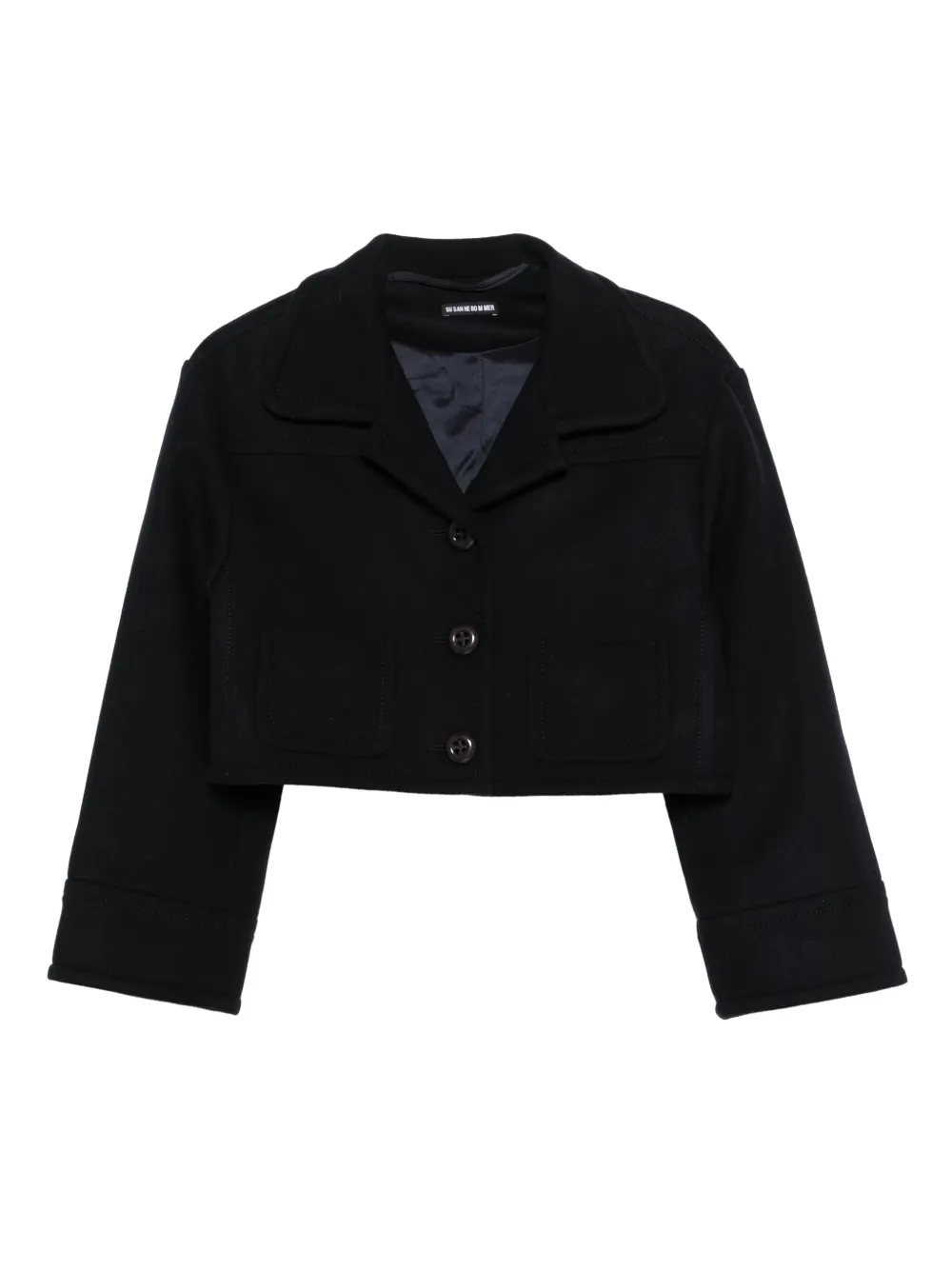 SUSANNE BOMMER patch-pocket cropped jacket | Blue | Image 1