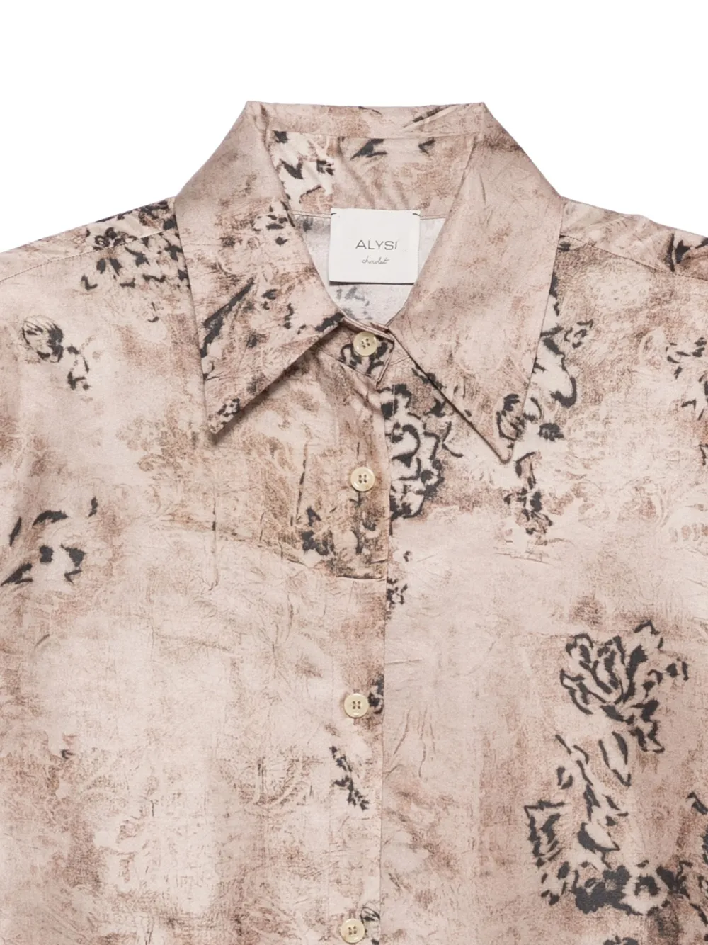 Alysi blouse met bloemenprint Beige