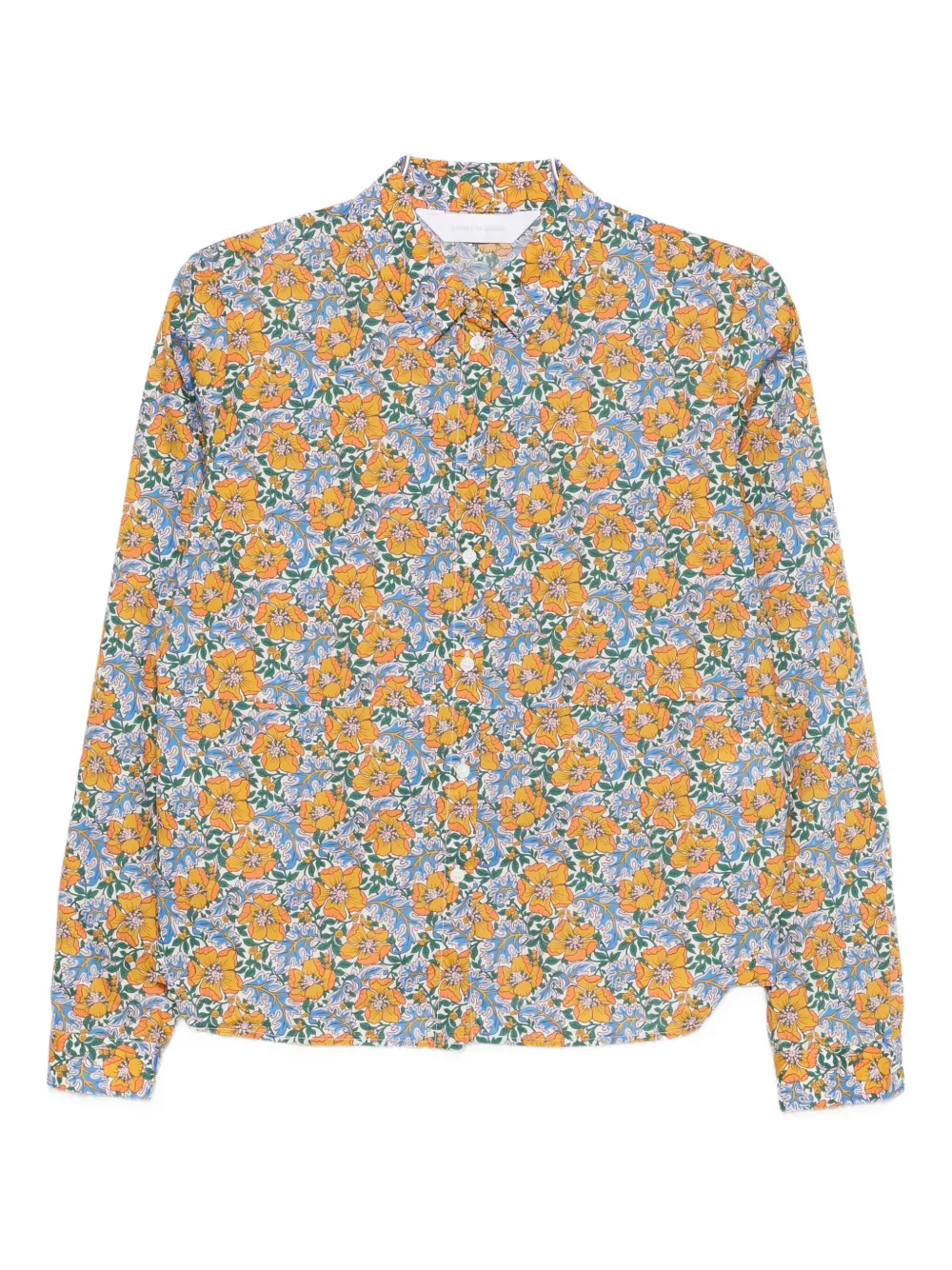 Robert Friedman Floral-print Long-sleeve Shirt In Yellow