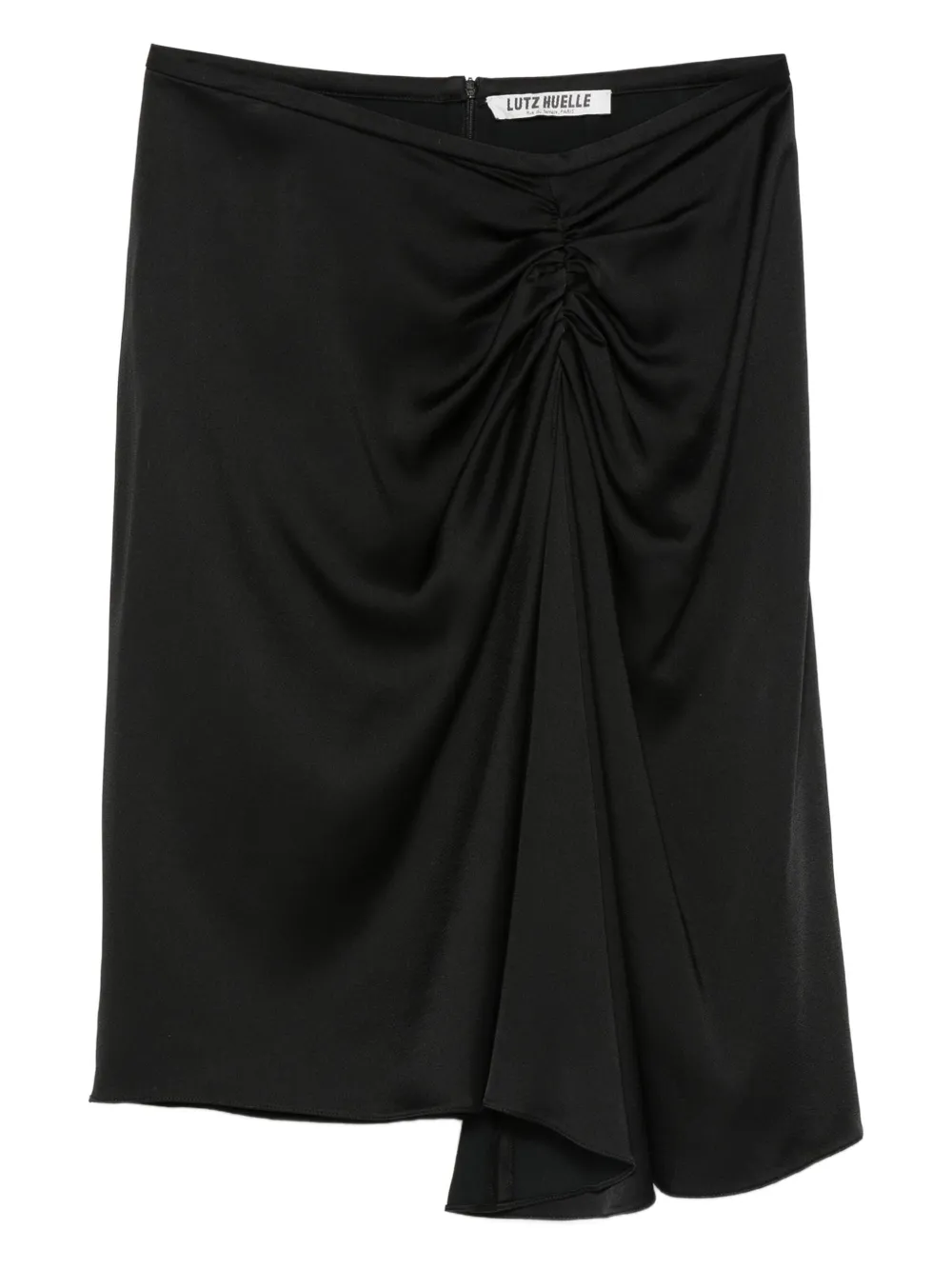 Lutz Huelle ruched asymmetric skirt | Black | Image 1
