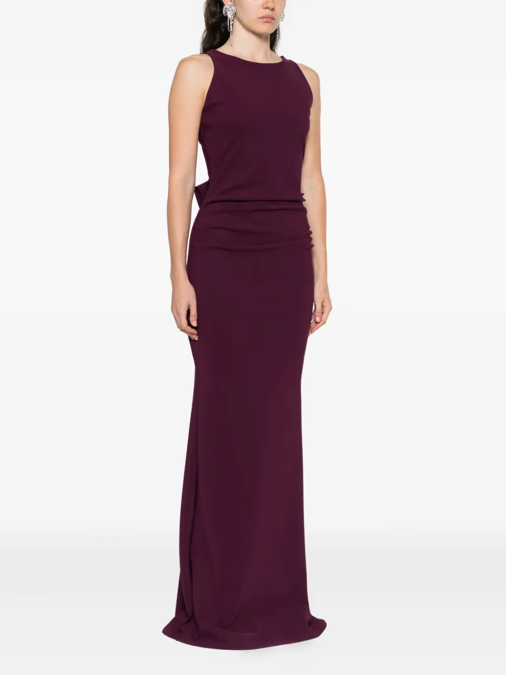 CHIARA BONI La Petite Robe Eman maxi-jurk met ruches Paars