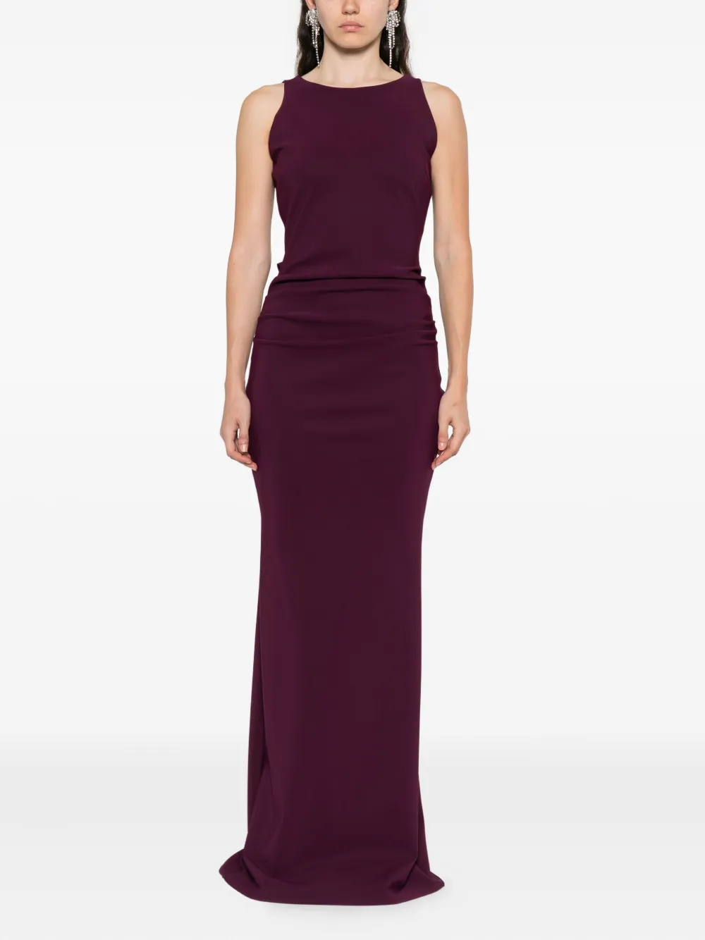 CHIARA BONI La Petite Robe Eman maxi-jurk met ruches Paars