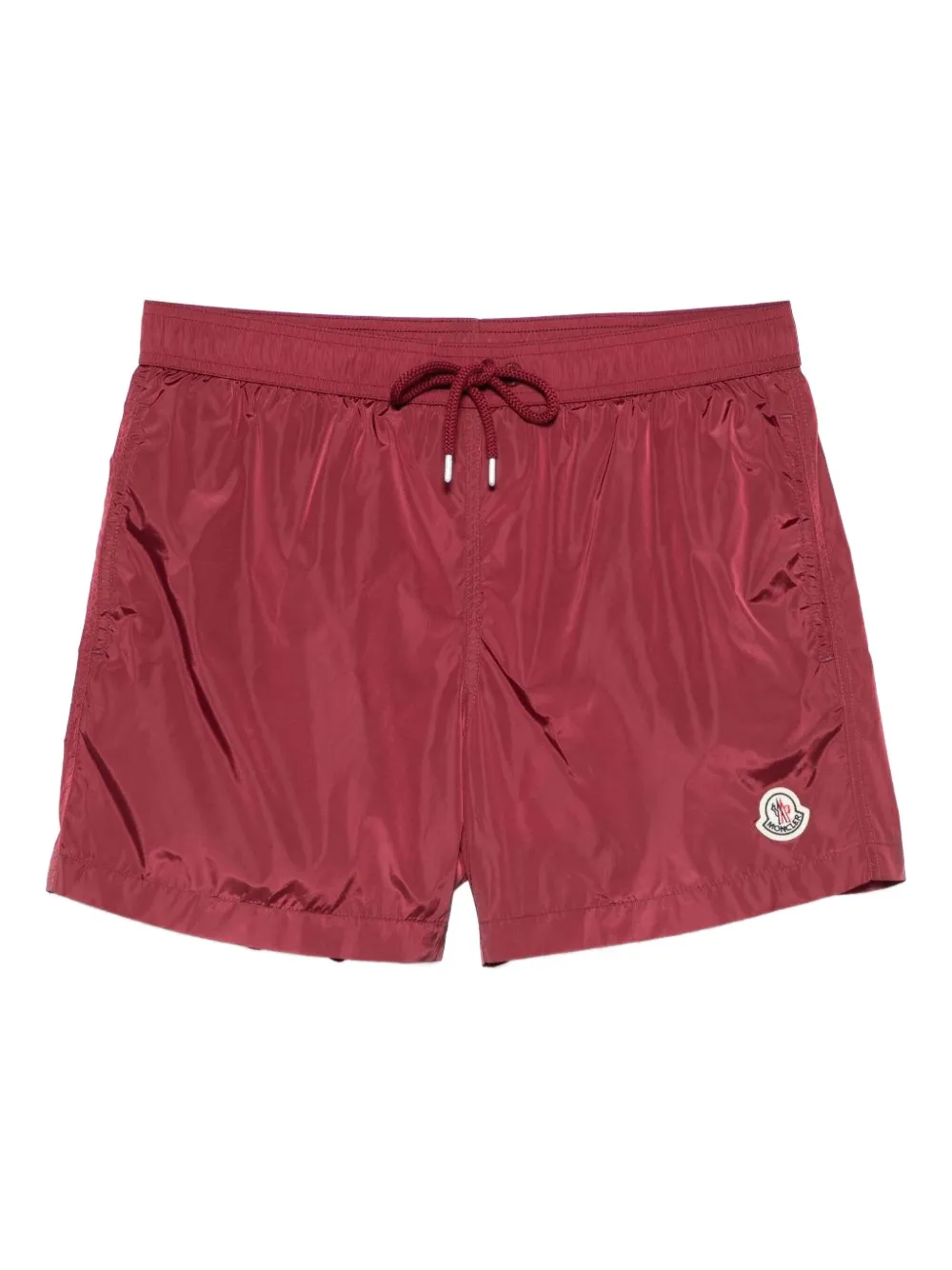 Moncler shorts de playa con parche del logo | rojo | Image 1