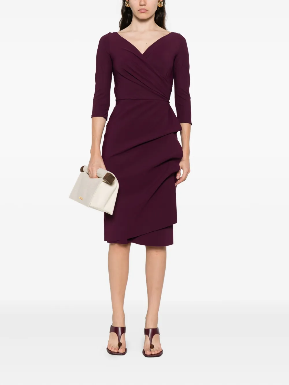 CHIARA BONI La Petite Robe Florien ruffled wrap dress - Rood