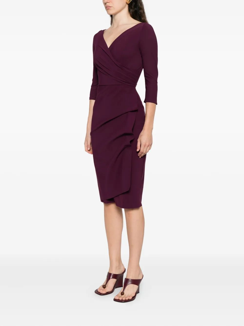 CHIARA BONI La Petite Robe Florien wikkeljurk met ruches Rood