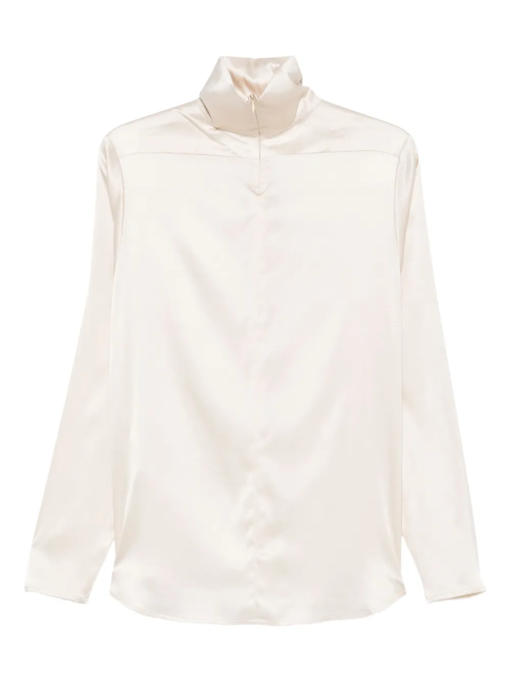 Covert funnel-neck long-sleeved blouse | Neutrals | Image 1