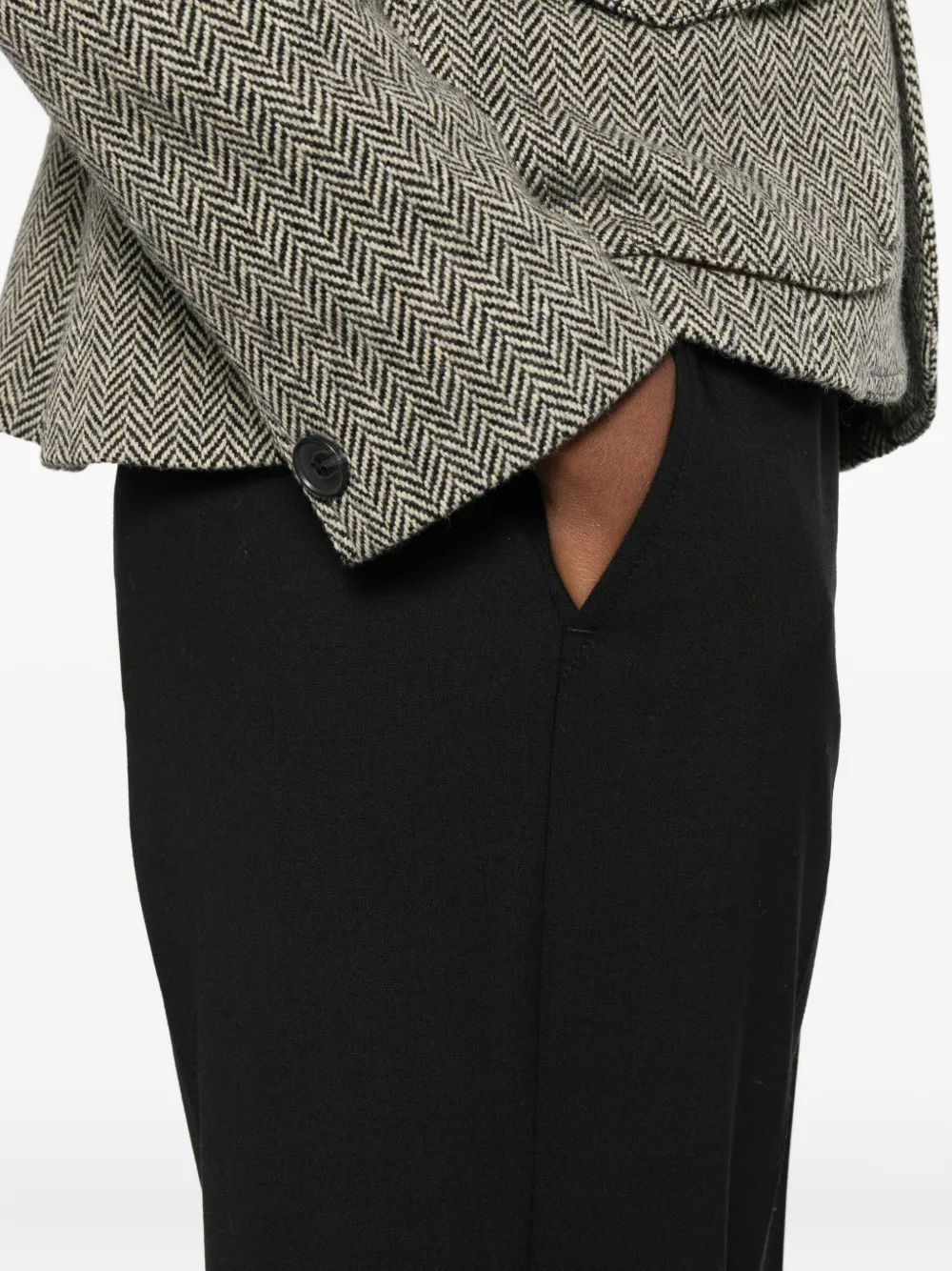 Covert Straight-leg Trousers In Black