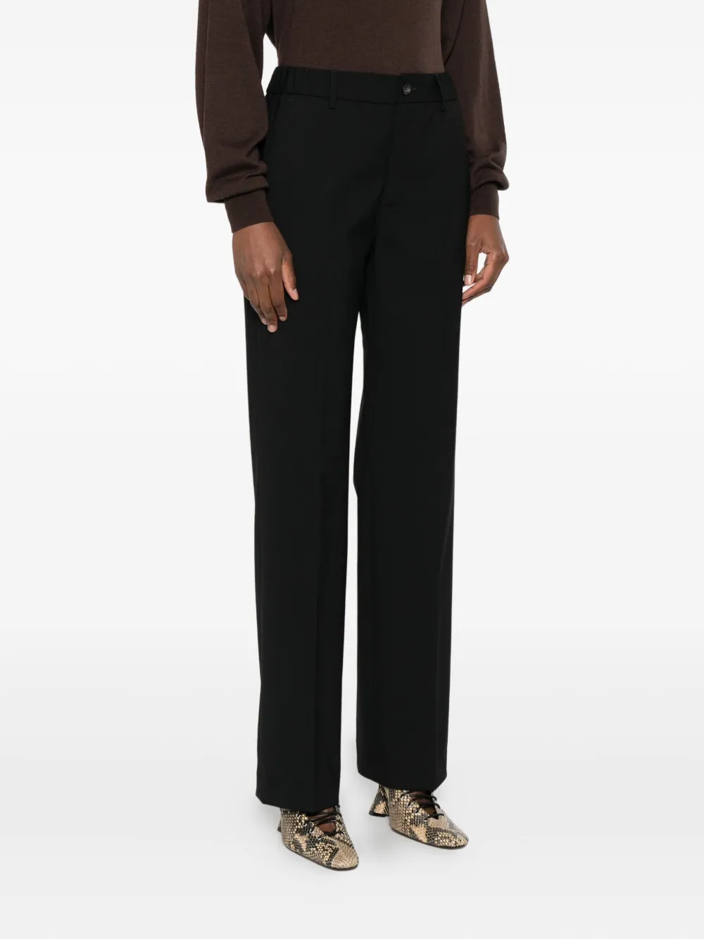 Covert Straight-leg Trousers In Black