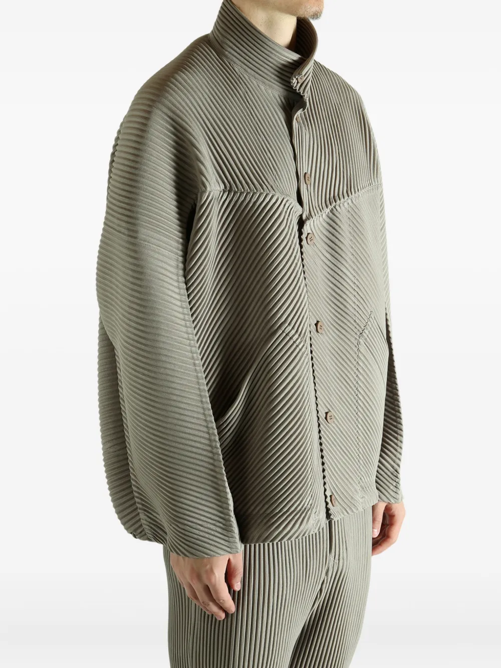 Homme Plissé Issey Miyake Geplooid shirtjack Grijs