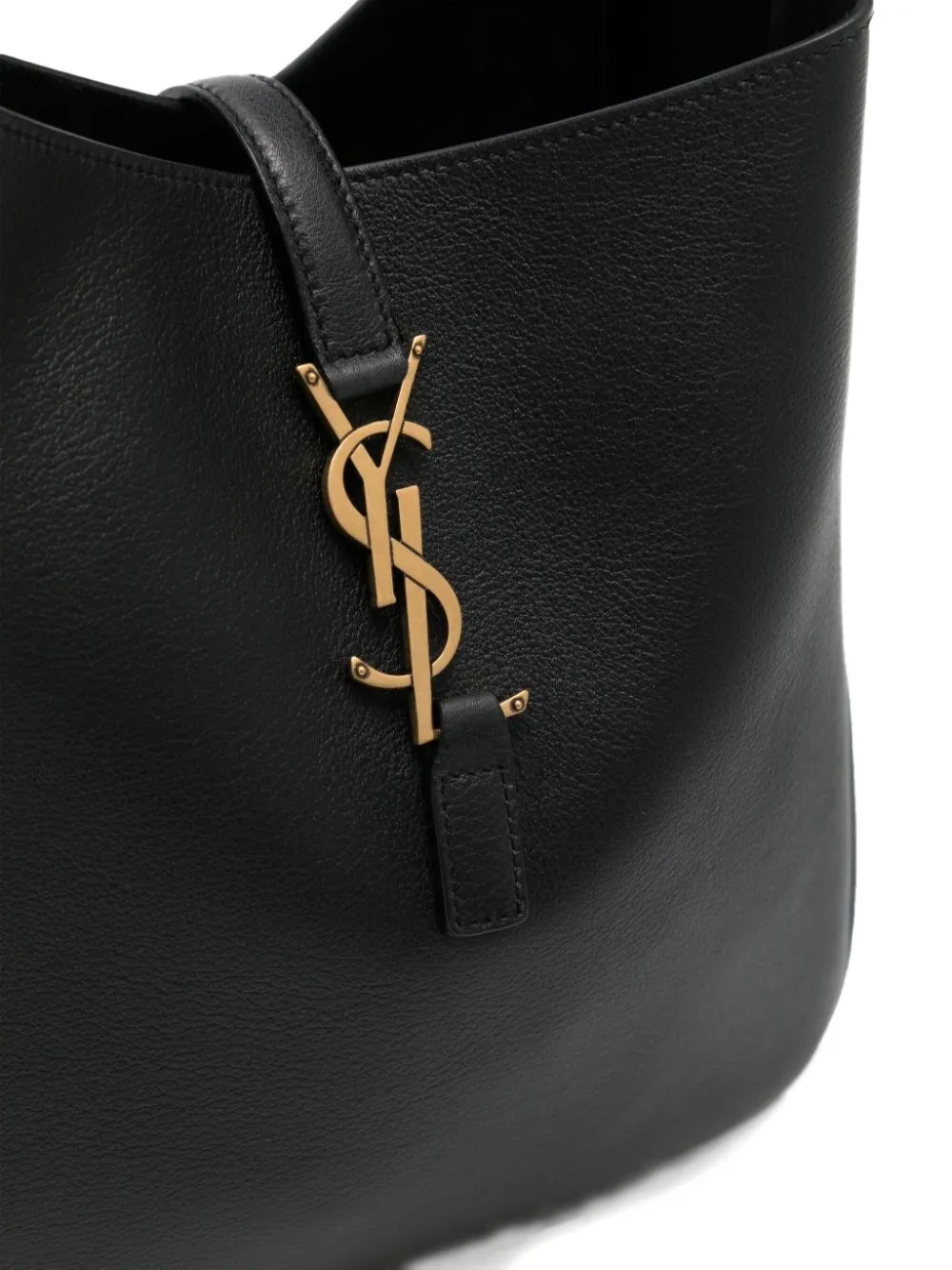Saint Laurent Cassandre Leather Shoulder Bag In Black