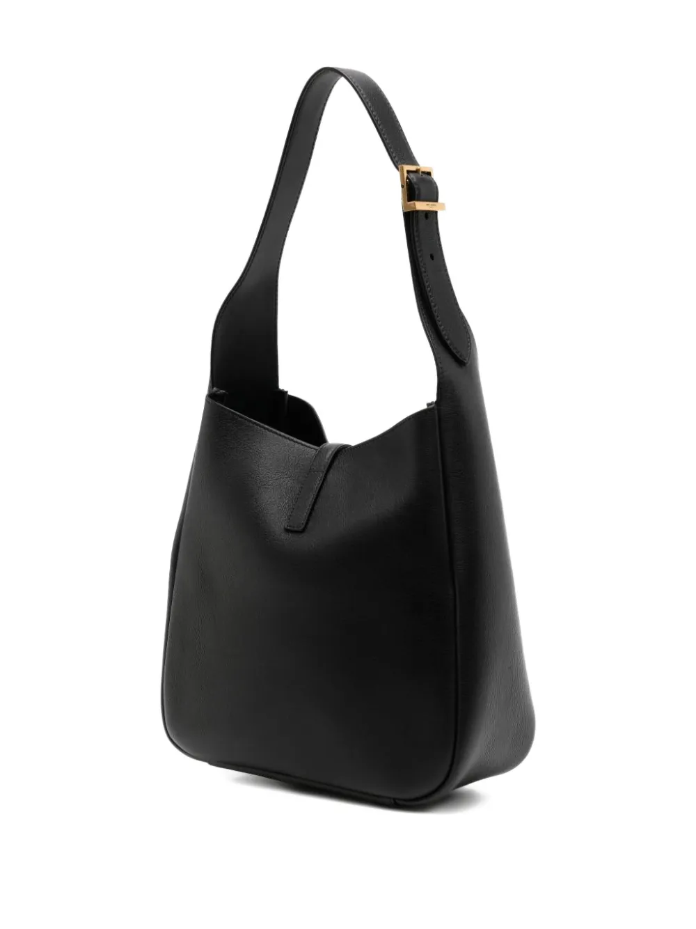 Saint Laurent Cassandre leren schoudertas - Zwart