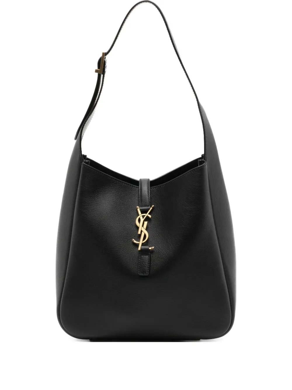 Saint Laurent Cassandre Leather Shoulder Bag In Black