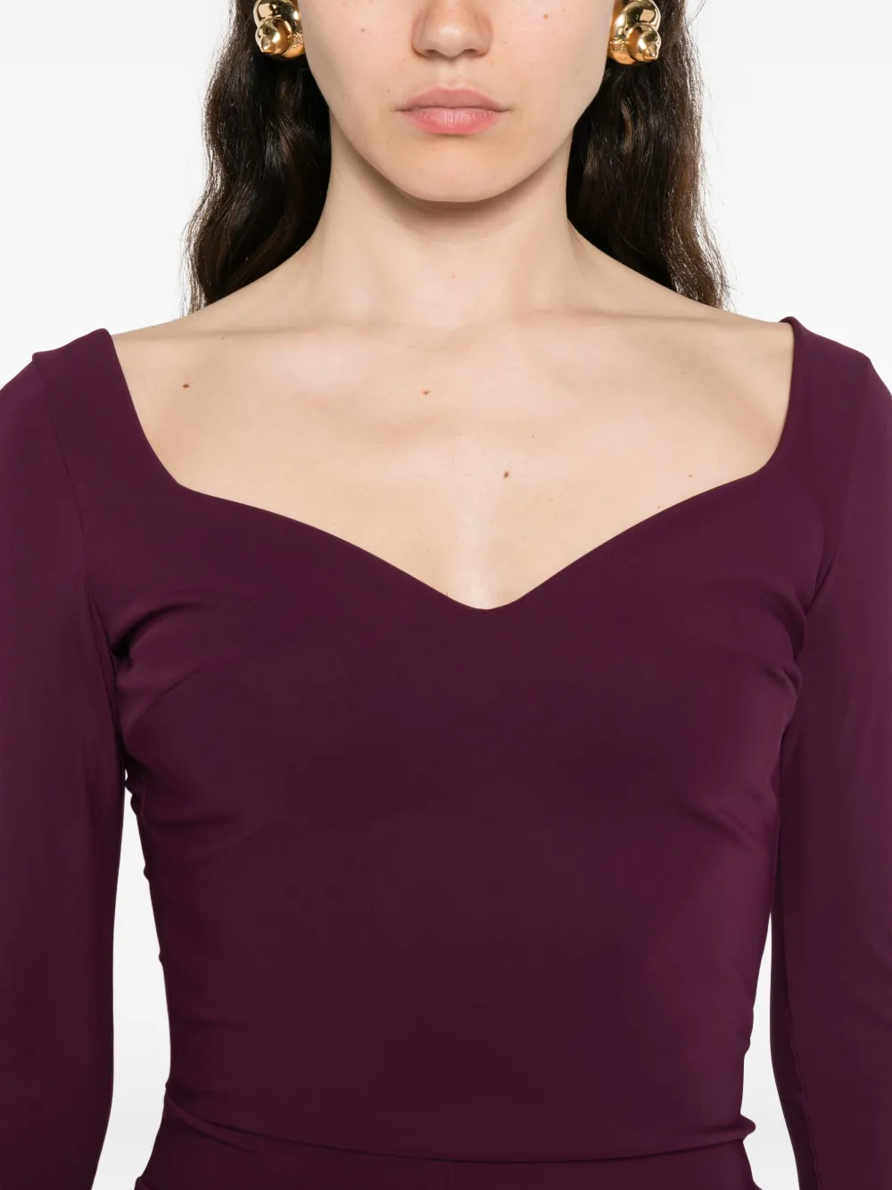 CHIARA BONI La Petite Robe Luheart jurk met lange mouwen Rood