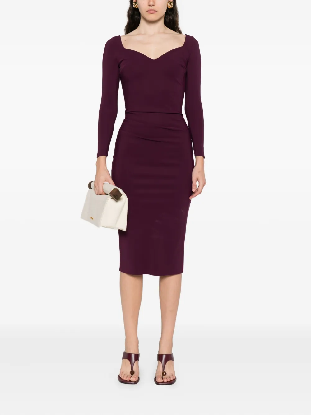 CHIARA BONI La Petite Robe Luheart long-sleeve dress - Rood