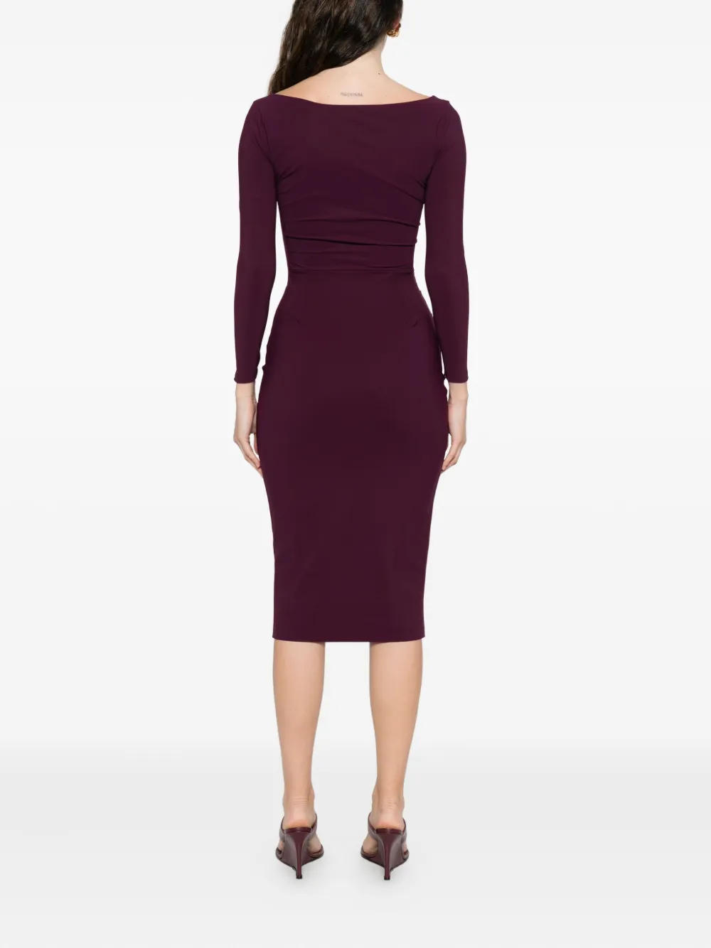 CHIARA BONI La Petite Robe Luheart jurk met lange mouwen Rood