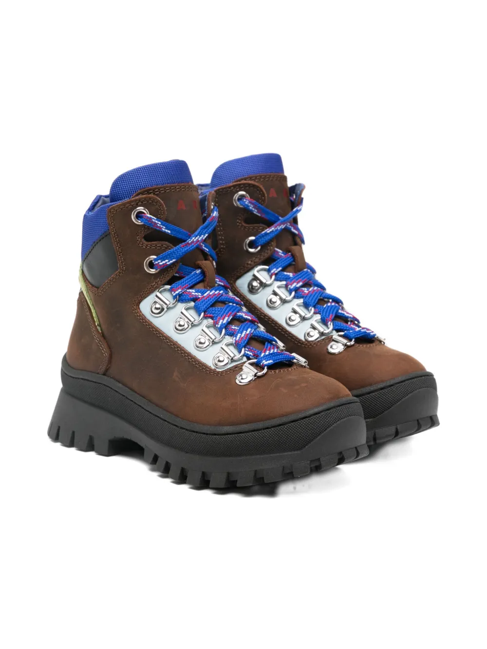 Marni Kids lace-up lug-sole boots | Brown | Image 1