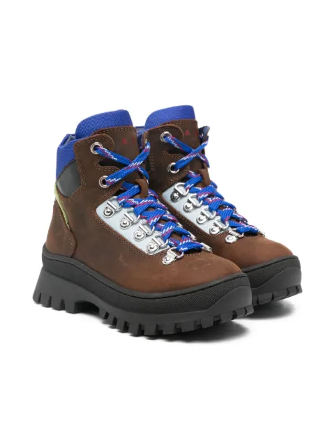 Marni Kids lace-up lug-sole boots