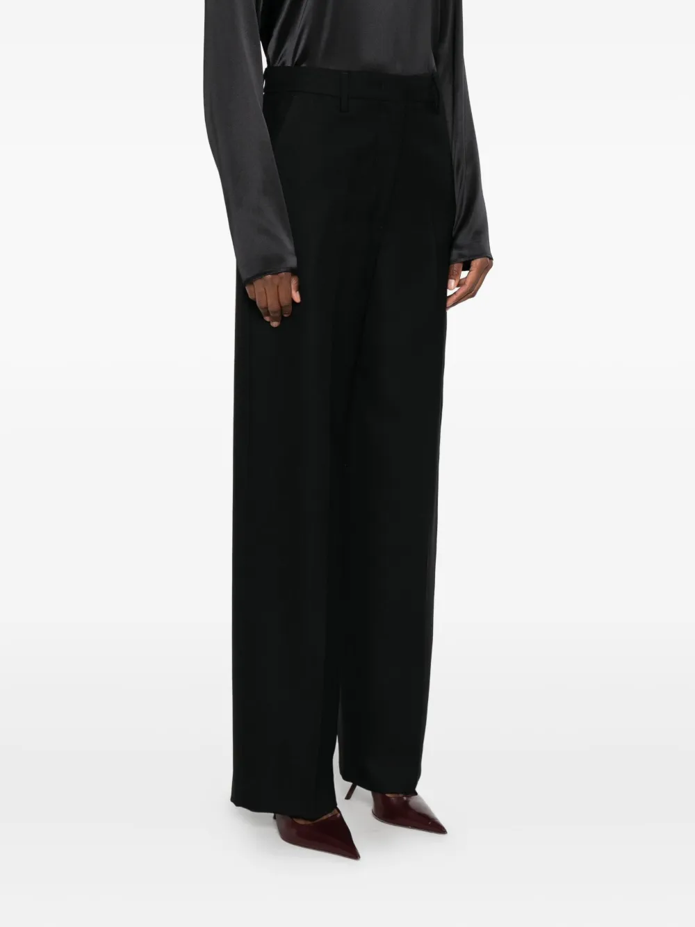 Covert Broek met plooi Zwart