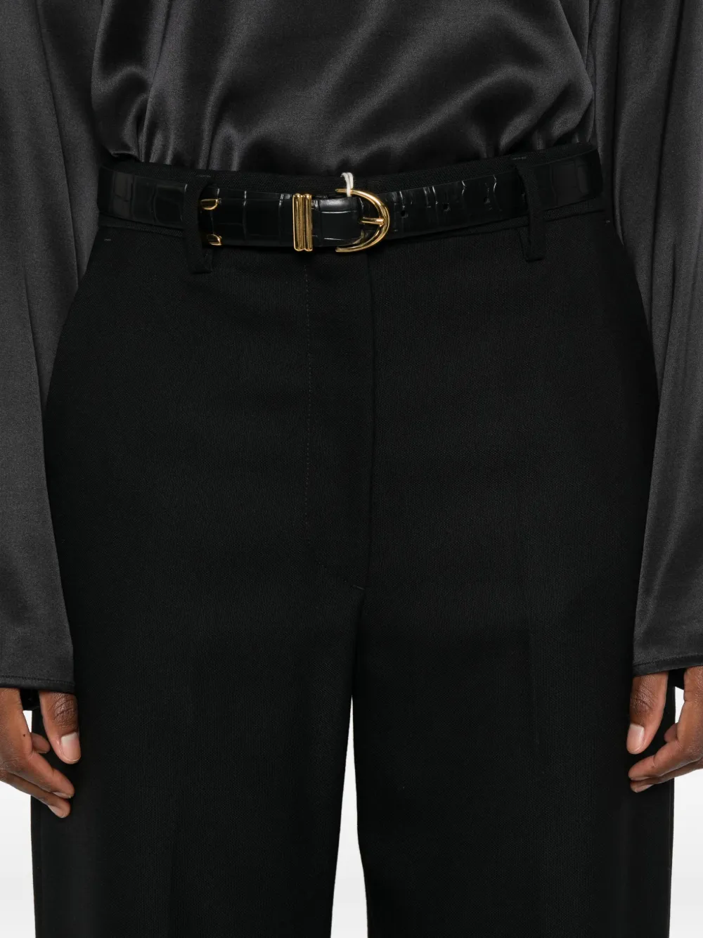 Covert Broek met plooi Zwart