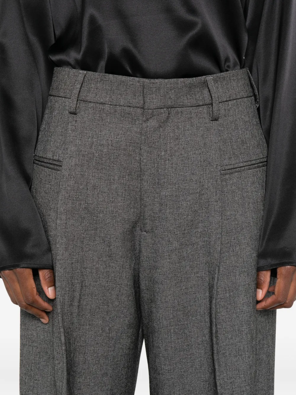 Covert Broek met geplooid detail Grijs