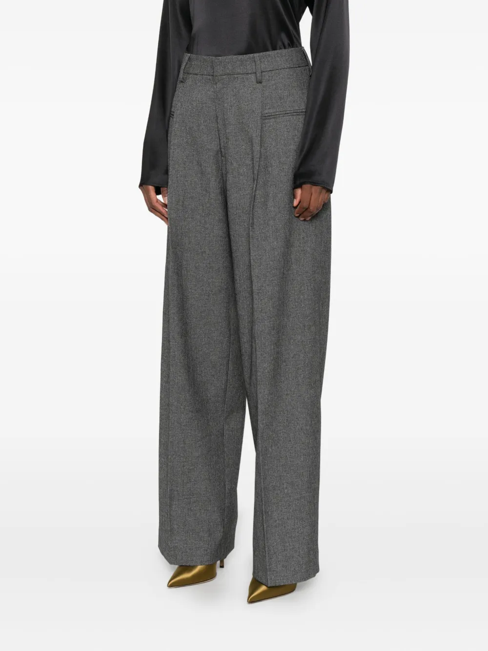 Covert Broek met geplooid detail Grijs