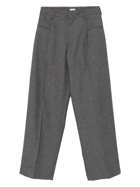 Covert pleat-detail trousers