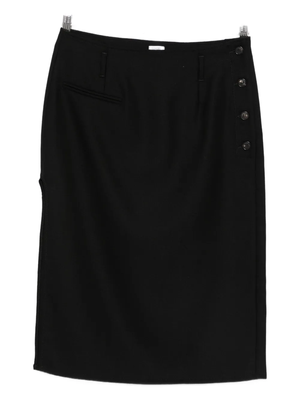 Covert belt-loops pencil skirt | Black | Image 1