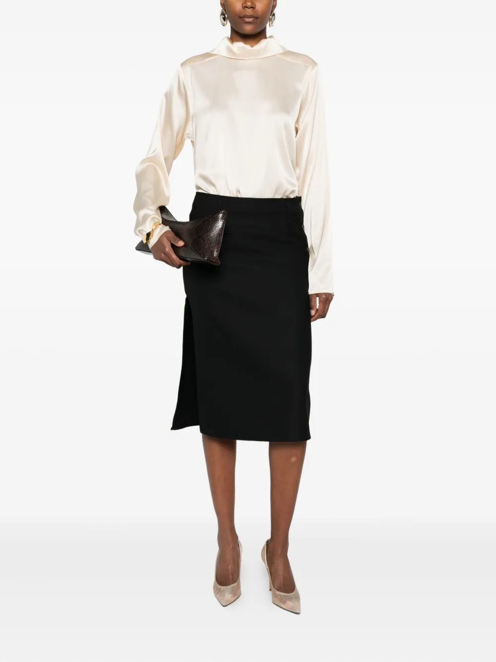 Covert belt-loops pencil skirt | Pencil Skirts | Image 2