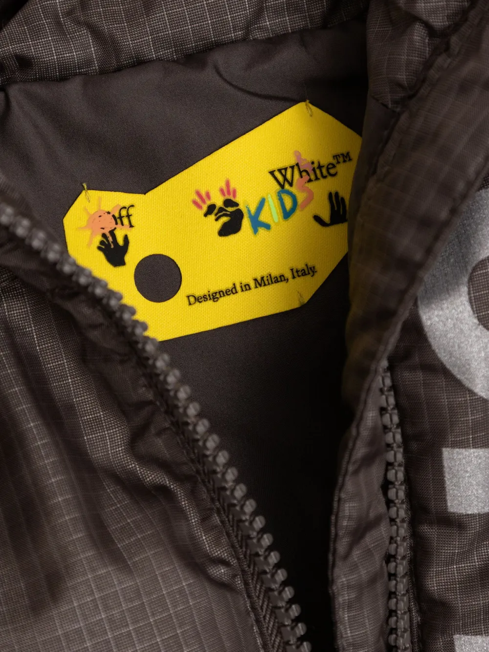 Off-White Kids Jack met capuchon Bruin