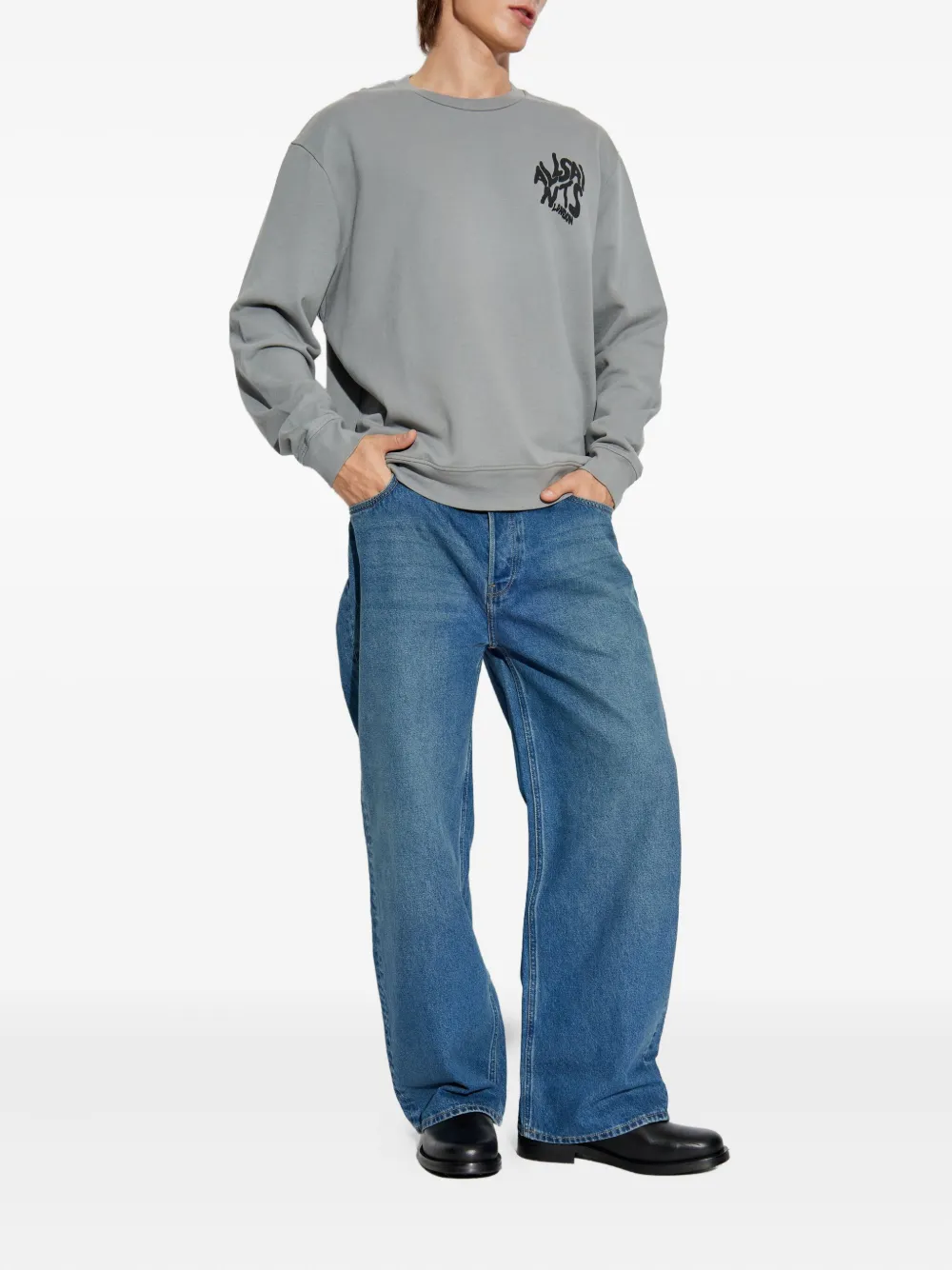 AllSaints Orlando sweater met ronde hals - Grijs