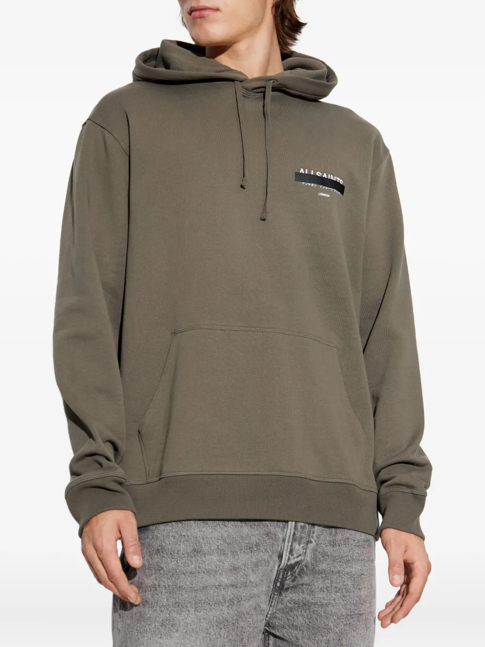 AllSaints Redact trui met capuchon Groen