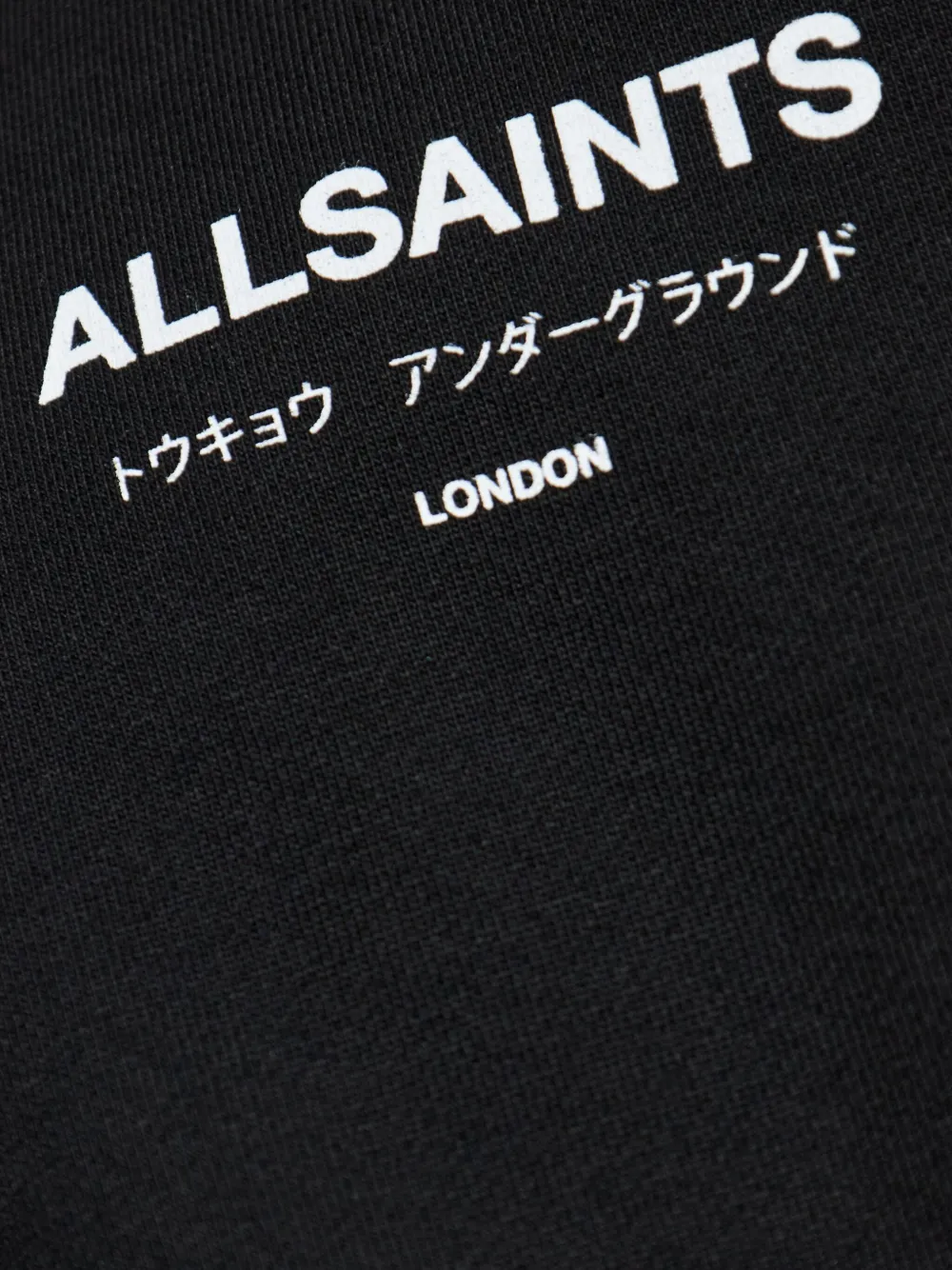 AllSaints Underground trui met halve rits Zwart