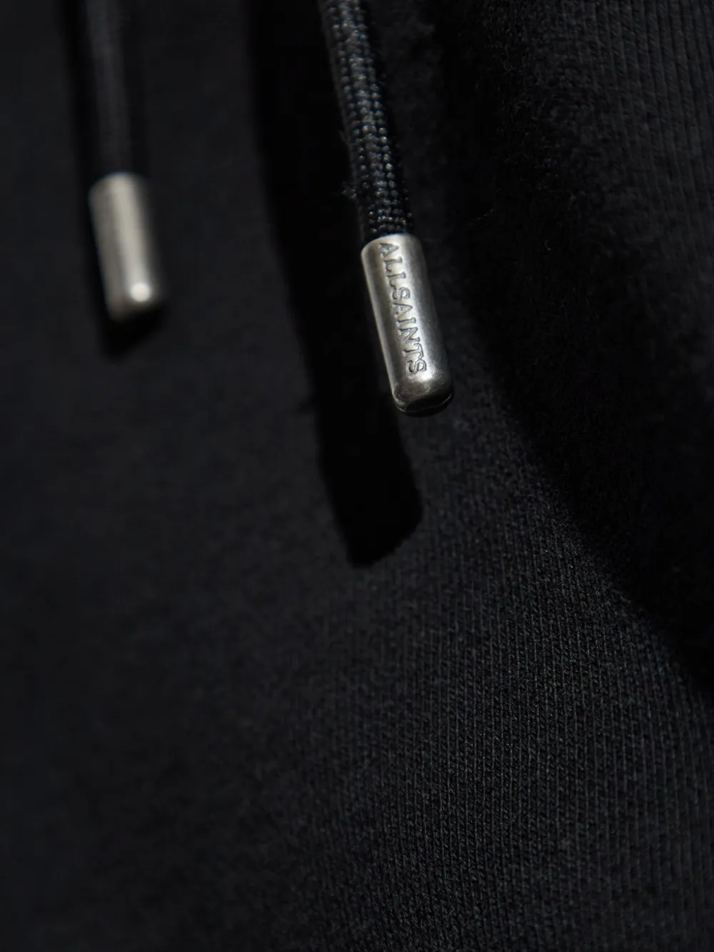 AllSaints Milo katoenen hoodie Zwart