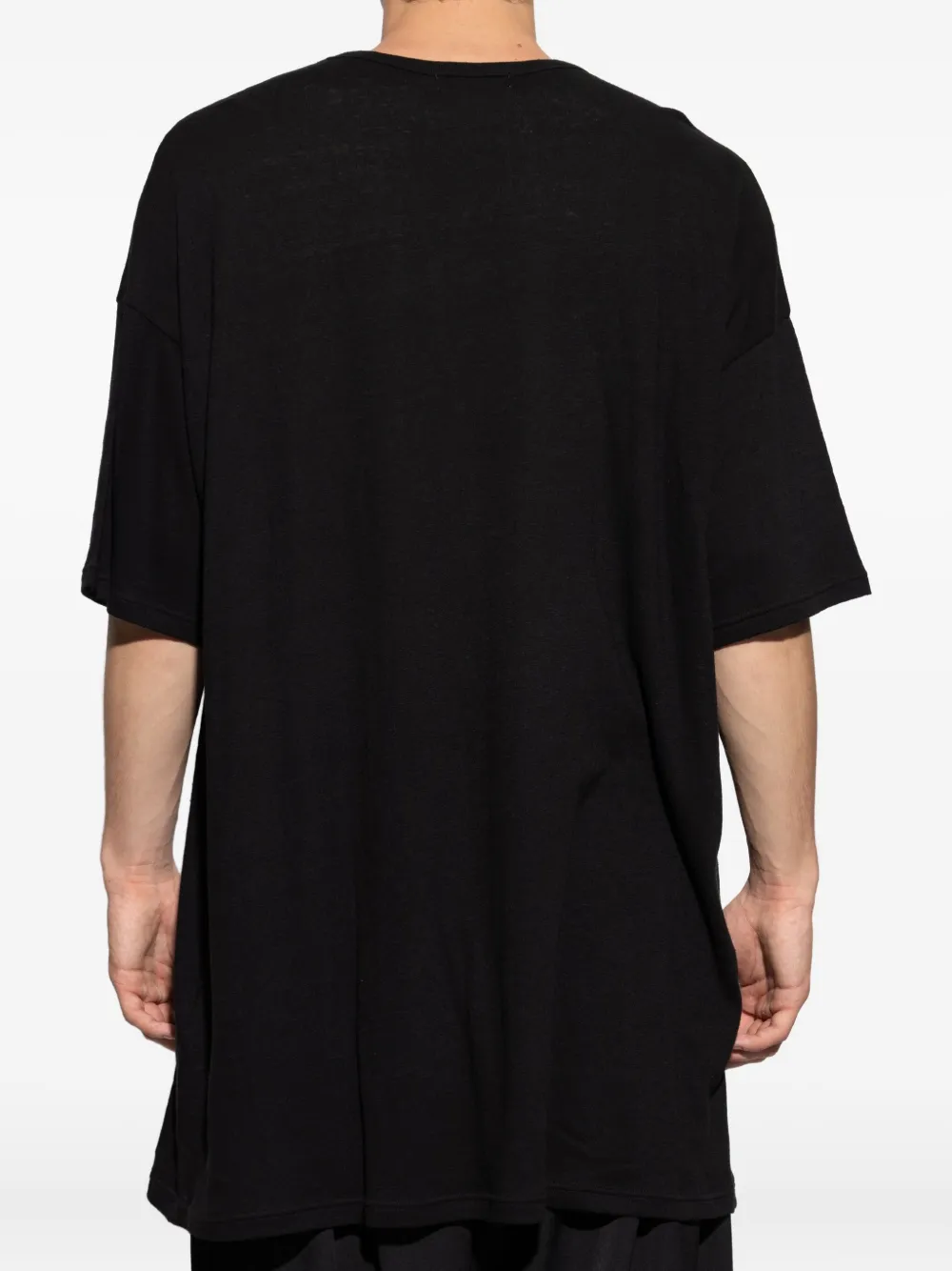 Yohji Yamamoto T-shirt met borstzak Zwart