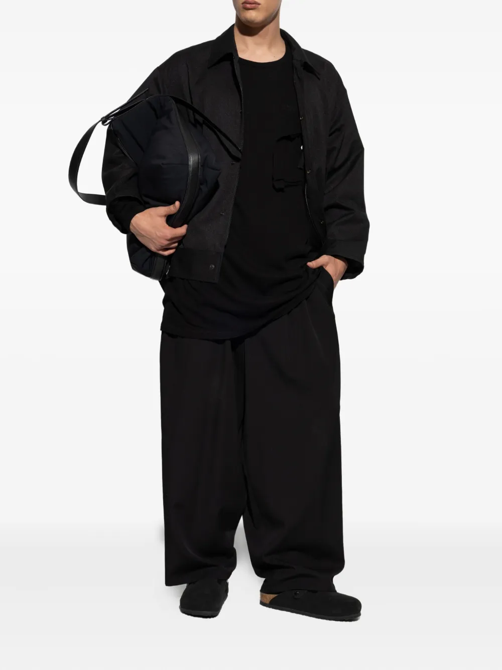Yohji Yamamoto chest-pocket T-shirt - Zwart