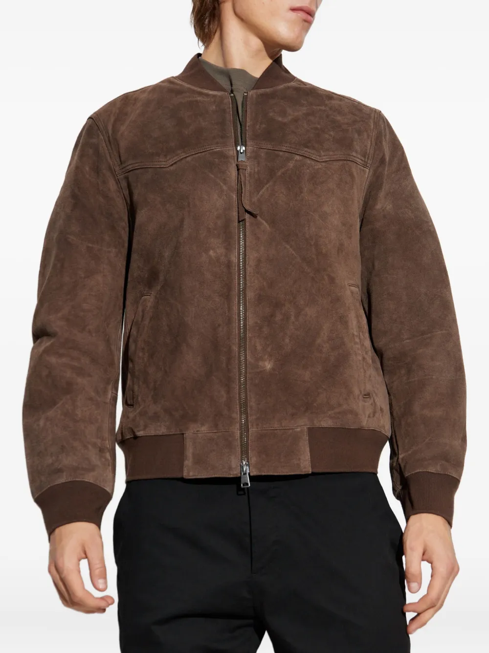  Allsaints Zealand Zip-up Jacket - Brown 