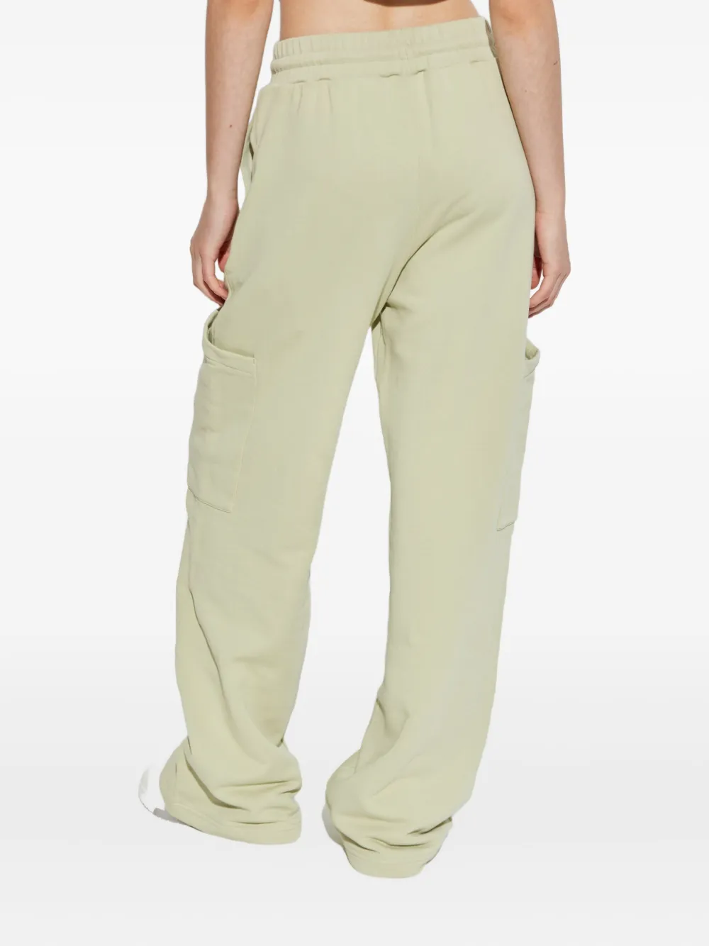 Off-white Logo-embroidered Cargo Pants In Green