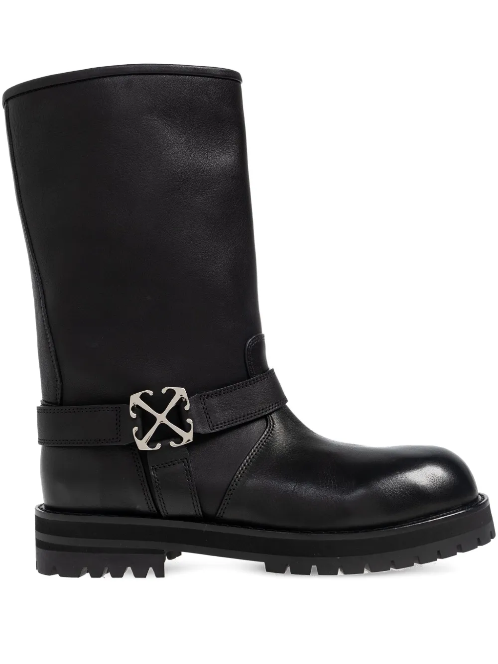 Off-white 40mm Buckle Strap Boots In Black