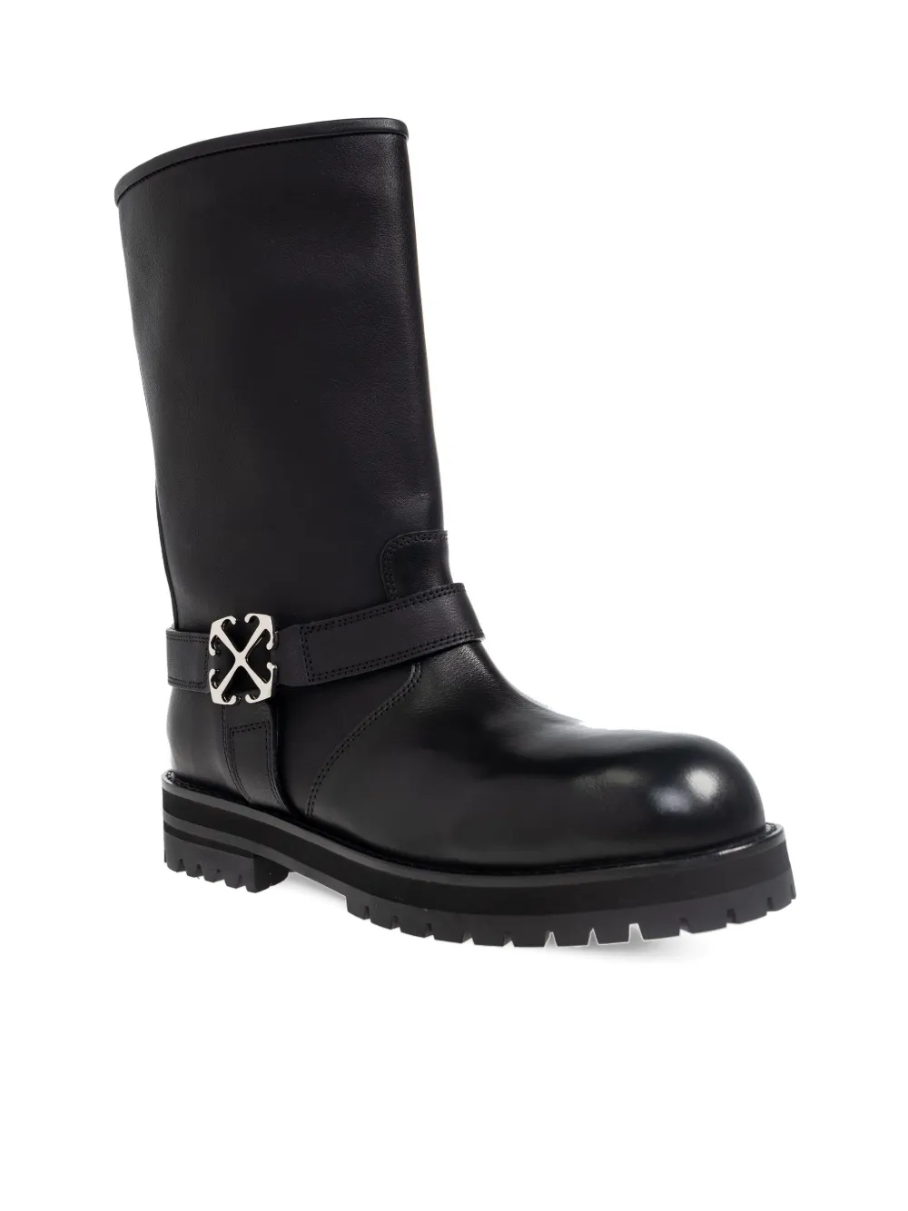 Off-white 40mm Buckle Strap Boots In Black